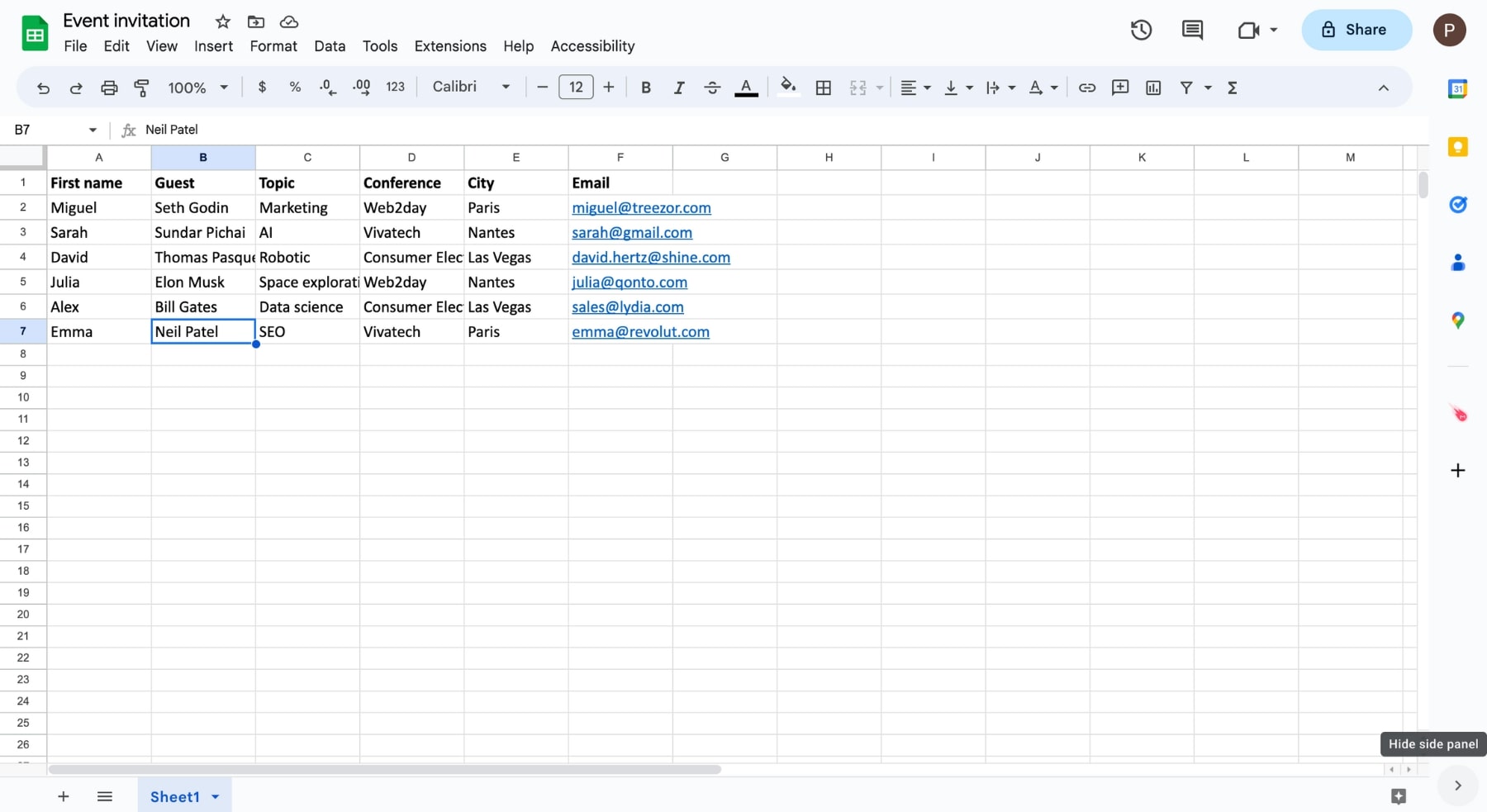 Mail merge in Google Sheets