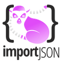 Logo of ImportJSON | Import JSON data into Google Sheets