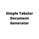 Logo of Simple Tabular Document Generator