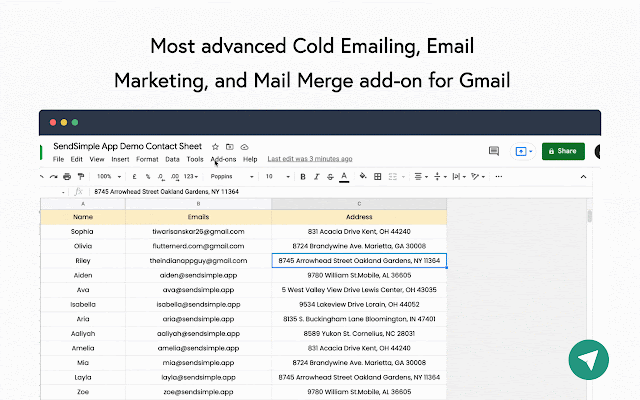 Screenshot of SendSimple : Mail Merge with SMTP